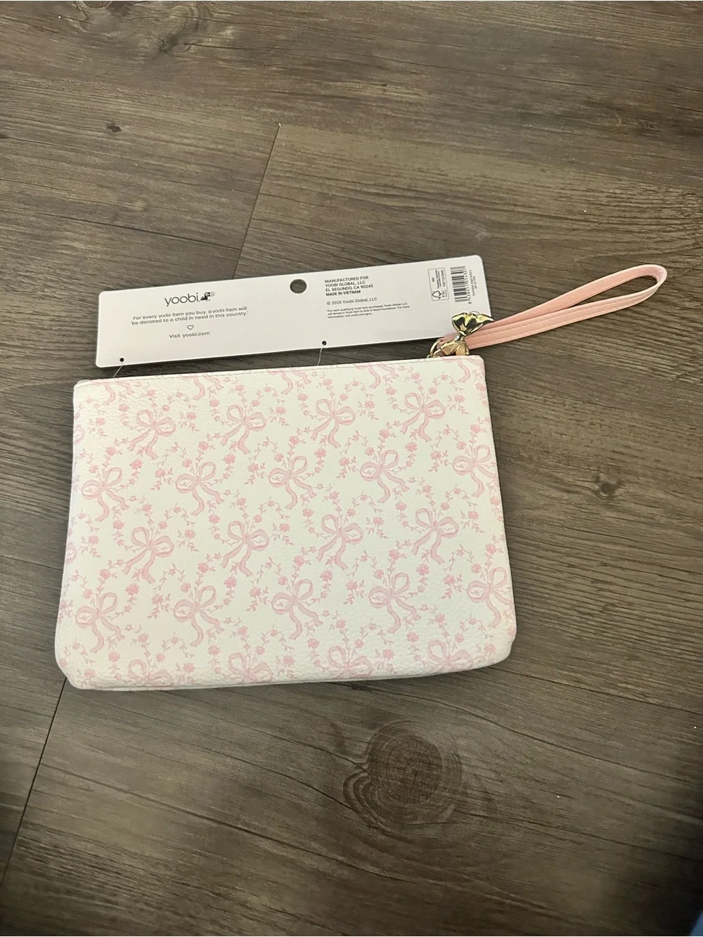 🎀 🎯 LoveShackFancy x Target Yoobi Coquette Bow Pencil Case with Strap Chantilly